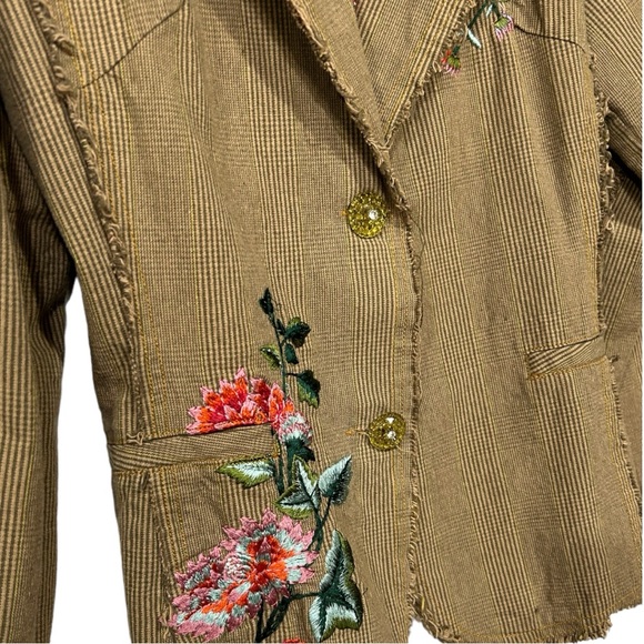 Paparazzi Floral Embroidered Blazer Where There Is Love Boho Blazer XL - Picture 3 of 14